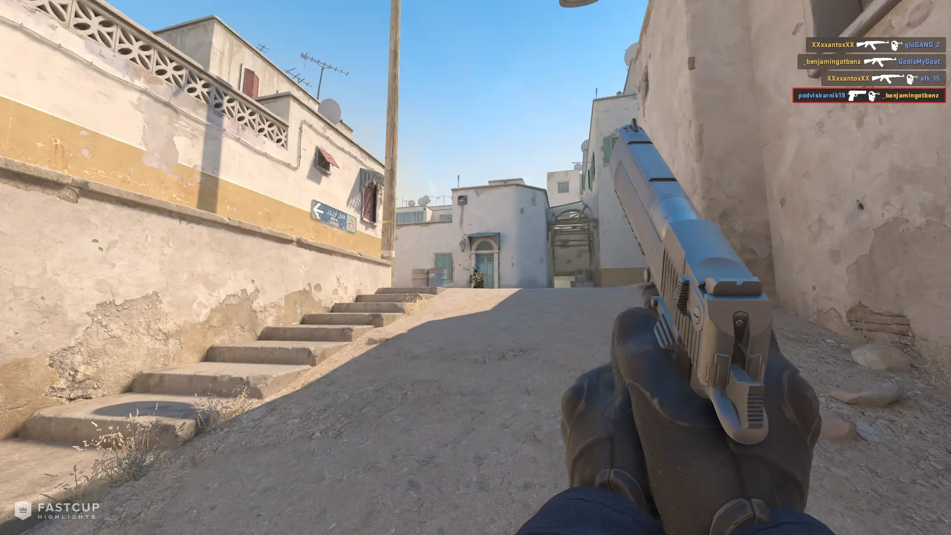 1v4 clutch with Desert Eagle and AK-47 | FASTCUP