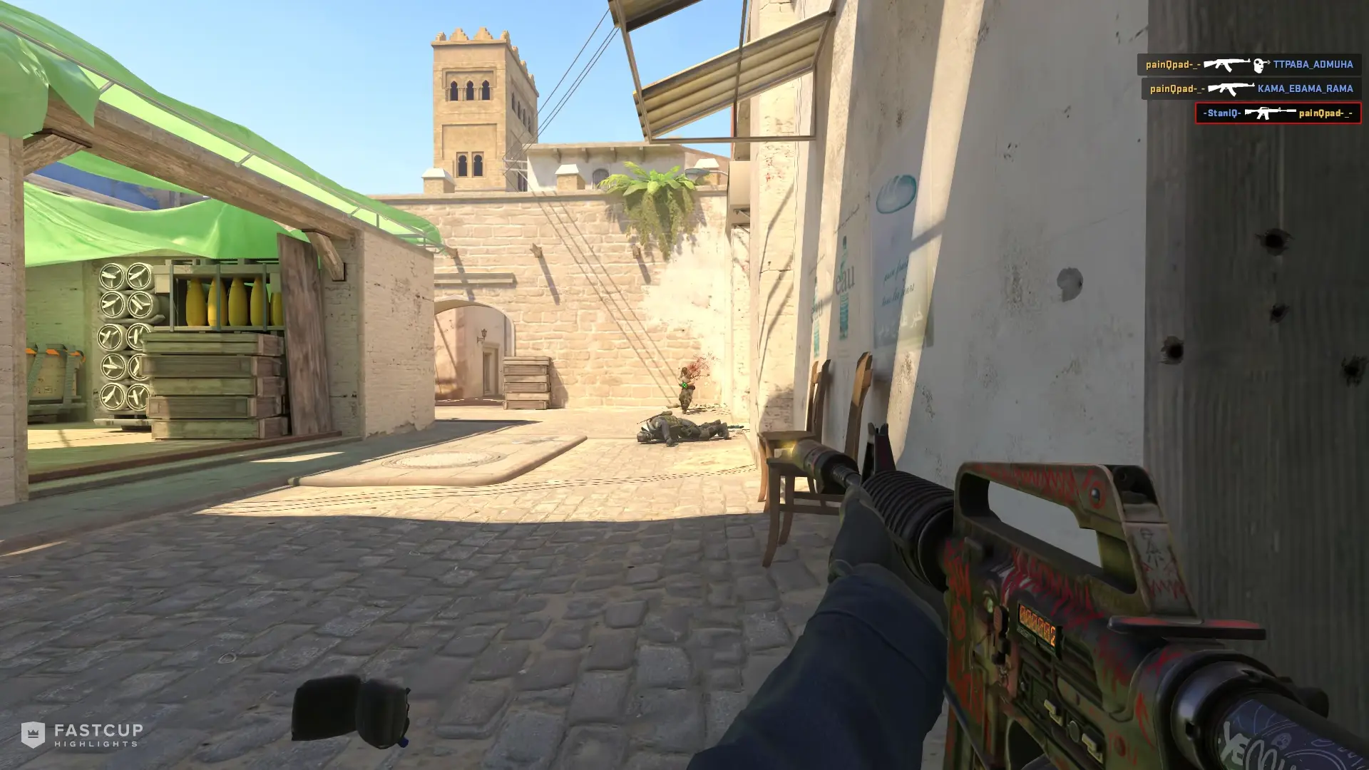 1v3 clutch with M4A1-S and AK-47 | FASTCUP