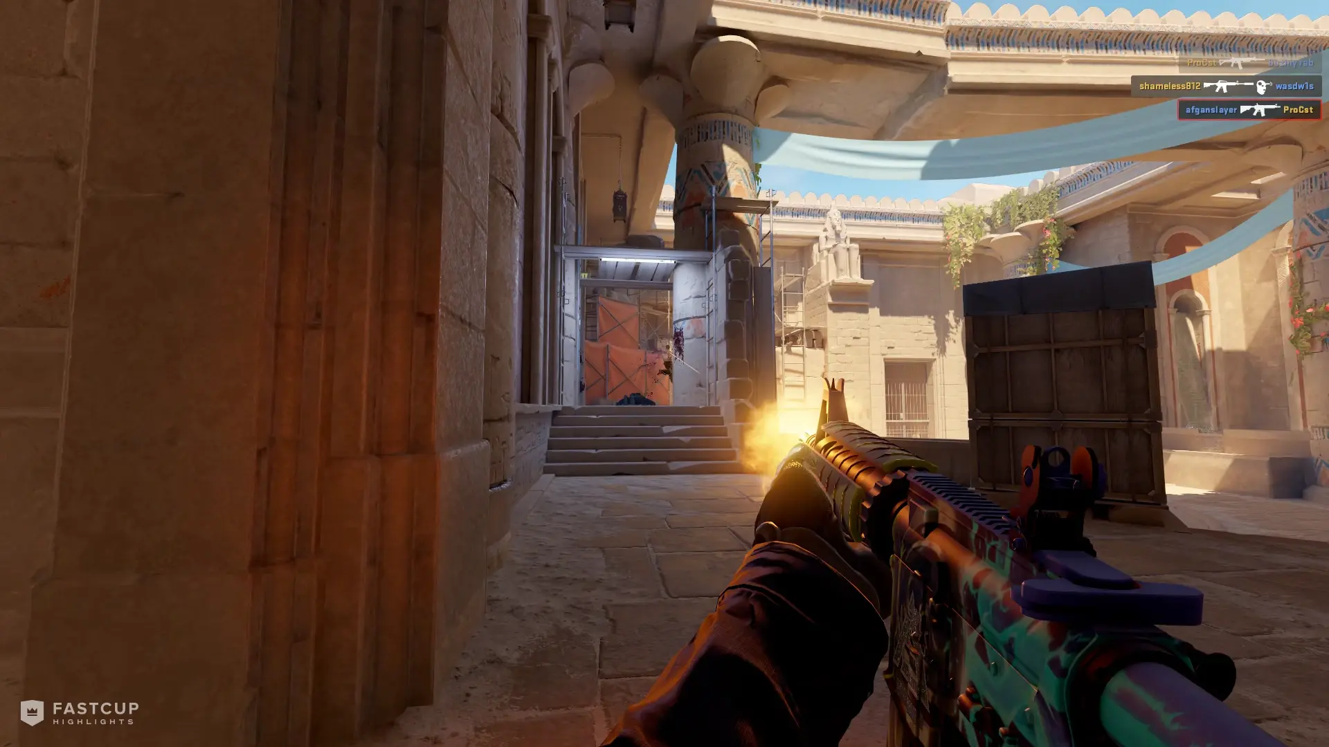 1v3 clutch with M4A4 and AK-47 | FASTCUP