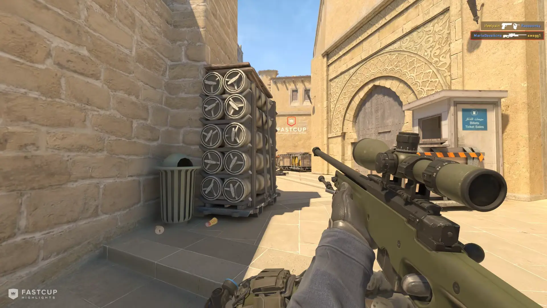 1v3 clutch with USP-S and AWP | FASTCUP