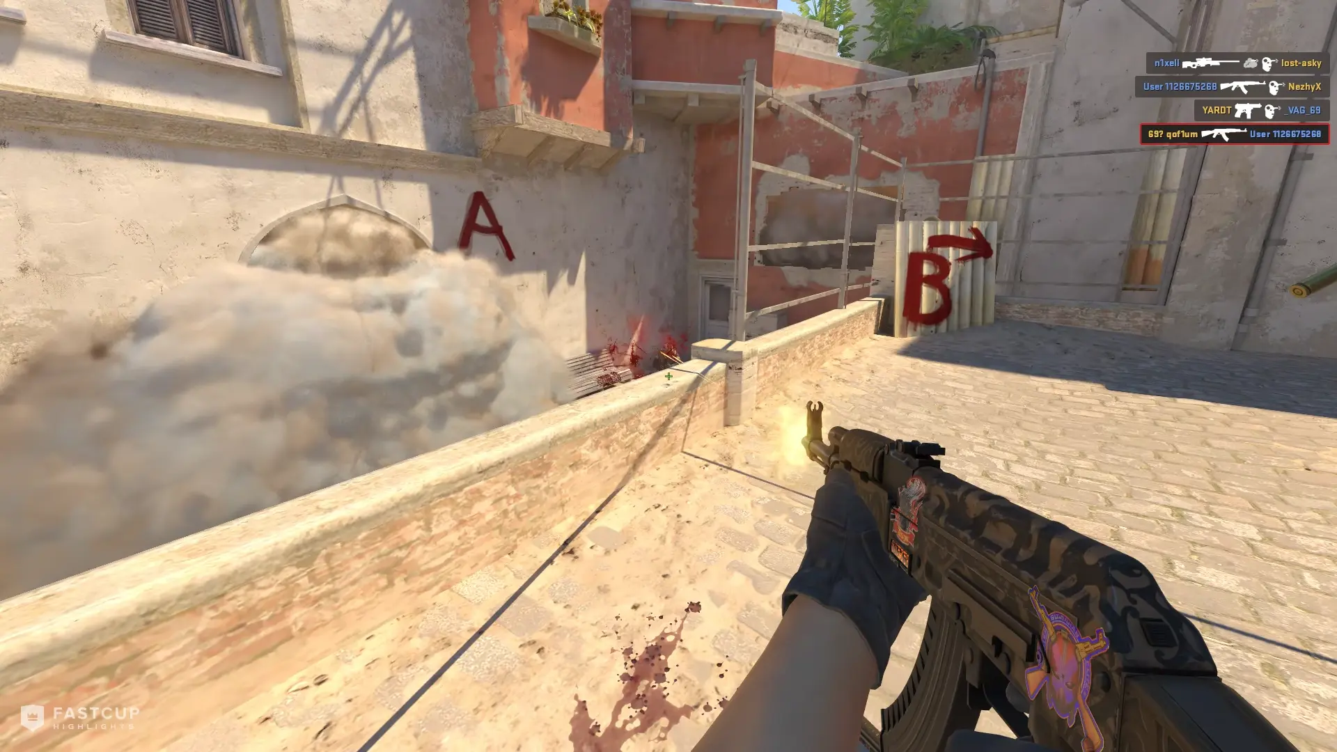 4K and 1v3 clutch with AK-47 | FASTCUP